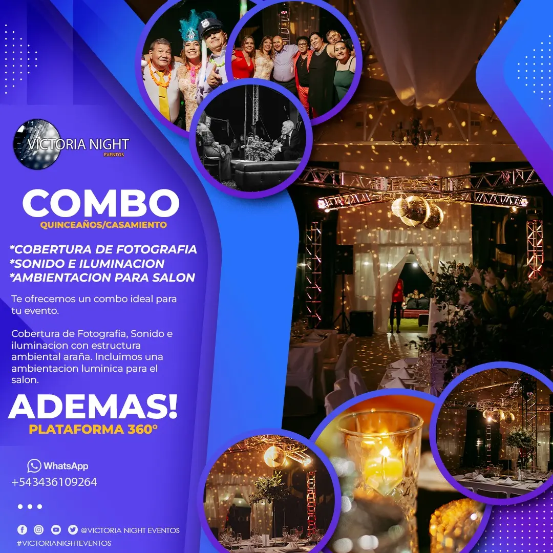 Promocional Fotografía, Sonido e Iluminación y Ambientación